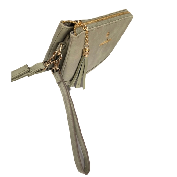 Nanette Lepore Crossbody & Wristlet NWT Sage - Picture 2 of 6